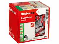 fischer DuoPower 8 x 40, Universaldübel, leistungsstarker 2-Komponenten-Dübel,