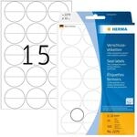 HERMA 2279 Verschlussetiketten transparent perforiert rund, 240 St&uuml;ck, &Oslash; 32...