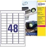 AVERY Zweckform L4778-8 Wetterfeste Folienetiketten (384 Klebeetiketten, 45,7x21,2mm