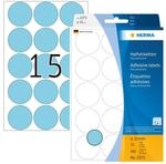 HERMA 2273 Punktaufkleber Klebepunkte blau, 480 St&uuml;ck, &Oslash; 32 mm, 15 pro Bogen,