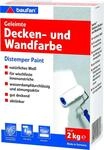 Baufan Geleimte Decken und Wandfarbe, Trockenfarbe, 2 kg, wei&szlig;, 004302008, 400 g