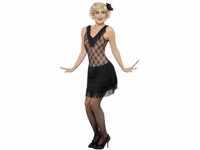 All That Jazz Flapper Costume, Black, with Dress & Hair Piece, (L)