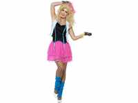80s Wild Girl Costume, Pink, with Dress, Cropped Jacket & Headpiece, (L)