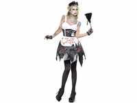 Smiffy's 23286S - Zombie Französisch Maid Kostüm mit Kleid Latex Kragen...