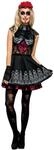 Smiffy's 44541M - Fever Tag der Toten Kost&uuml;mes mit Kleid angebaute Underskirt und