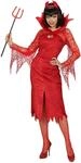 Widmann - Kost&uuml;m Teufelin, Kleid und H&ouml;rner, Satan, Halloween, Karneval, Mottoparty