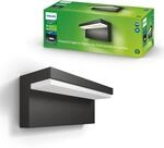 Philips Bustan Outdoor-Leuchte, LED-Wandleuchte, Au&szlig;enbeleuchtung, 9 W, 1.000 lm,