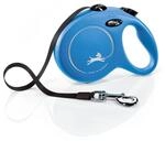 flexi&reg; Classic L | 8m Gurt Roll-Leine f&uuml;r Hunde bis 50 kg | Blau | ausziehbare