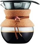 Bodum 11592-109 Pour Over Kaffeebereiter mit Permanentfilter 0,5 L, Mehrlagig,