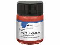KREUL 77573 - Acryl Metallicfarbe, 50 ml Glas in metallic rot, glamouröse...