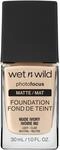 Wet n Wild Photo Focus Matte Foundation, Fl&uuml;ssiges Make-up Matt Aufbaubar, Kein