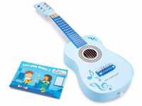 New Classic Toys - 10349 - Musikinstrument - Spielzeug Holzgitarre - Blau mit...