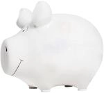 Spardose Schwein - blanko, wei&szlig;, Keramik, klein | Keramik Sparschwein,...