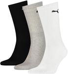 PUMA Herren Crew Socken, Wei&szlig; / Grau / Schwarz, 38 EU