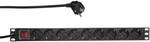LogiLink Professional PDU9C02 Hochwertige 19" Steckdosenleiste 9-Fach CEE7/3