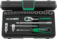 Stahlwille 96011180 Steckschl&uuml;ssel / Ratschen Set &ndash; 19-teilig | 1 Knarre, 13