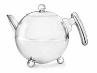 Bredemeijer bauchige runde doppelwandige Edelstahl Teekanne 0.75 Liter mit