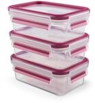 EMSA Clip & Close Frischhaltedosen-Set, rechteckig, 0.55 L, Aufbewarungsboxen, 100