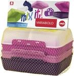 Emsa 517052 Variabolo 4-teiliges Frischhaltedosen Girls-Set, 16 x 11 x 7 cm,