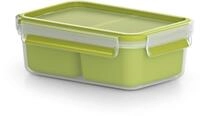 EMSA Clip & Go Lunchbox, 1 L, Brotdose mit 2 Eins&auml;tzen, 100 Prozent dicht, mit