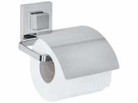 WENKO Vacuum-Loc® Wand Toilettenpapierhalter Quadro mit Cover, Halterung für