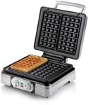 DOMO DO9149W Waffeleisen mit Timer - rechteckige belgische Waffeln 4x7 cm - silber