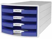 HAN Schubladenbox IMPULS 2.0 mit 4 offenen Schubladen für DIN A4/C4 inkl.