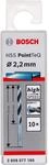 Bosch Professional 10 St&uuml;ck HSS Spiralbohrer PointTeQ (f&uuml;r Metall, 2,2 x 27 x 53