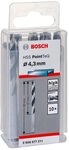 Bosch Professional 10 St&uuml;ck HSS Spiralbohrer PointTeQ (f&uuml;r Metall, 4,3 x 47 x 80