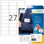 HERMA 4511 Namensetiketten abl&ouml;sbar, 20 Blatt, 63,5 x 29,6 mm, 27 pro A4 Bogen, 540