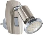 EGLO Steckdosenspot Mini, 1 flammige Steckerleuchte, Steckdosenlampe aus Stahl,