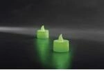 Konstsmide LED Teelicht 2er Set, klein, 2 gr&uuml;ne Dioden, batteriebetrieben, Innen, 2