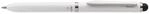 Online 31020/3D 3-in-1 Multi Touch Pen Flash White, 2-Farb-Kugelschreiber aus Metall,
