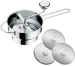 WMF Gourmet Passierm&uuml;hle mit 3 Lochscheiben, 19 x 11,5 cm, Cromargan Edelstahl