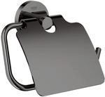 GROHE Essentials - WC-Papierhalter (mit Deckel, geeignet zum Bohren oder Kleben,