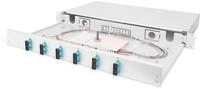 DIGITUS LWL Splei&szlig;box 6 Kupplungen - SC - OM3 - 1HE - 19-Zoll - Multi-Mode...