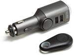Technaxx AUTO Alarm mit Bewegungserkennung + Fernbedienung und Autoladeger&auml;t 2x USB,