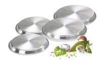 Kr&uuml;ger Edelstahl Herdabdeckplatten-Set 2-teilig | &Oslash; 16 & 20 cm