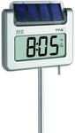 TFA Dostmann AVENUE PLUS Digitales Gartenthermometer mit Solarbeleuchtung Silber (L)