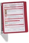 Durable Wand-Sichttafelsystem (Vario Wall 5, mit 5 Sichttafeln A4) rot, 555103