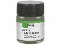 KREUL 75531 - Acryl Mattfarbe, russischgrün im 50 ml Glas, cremig deckende,