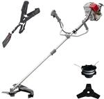 IKRA 73046760 Benzin Freischneider Trimmer IBF 31-4 inkl. Fadenspule, 3-Zahn-Messer &