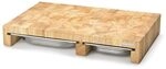 CONTINENTA Schneidebrett mit 3 Edelstahl Schubladen 50 x 32,5 x 8 cm