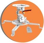 PureMounts Beamer Halterung Deckenhalterung schwenkbar neigbar 13,5kg Wei&szlig; 