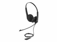 Jabra Biz 1500 Quick Disconnect On-Ear Stereo Headset - Corded Headphone with