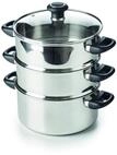 Beka 12030224 D&auml;mpferole mit Glasdeckel 20 cm Polo, Edelstahl