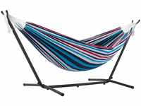 Vivere, Denim Double Cotton Hammock with Space-Saving Steel Stand including...