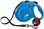 flexi&reg; Classic L | 5m Gurt Roll-Leine f&uuml;r Hunde bis 50 kg | Blau | ausziehbare