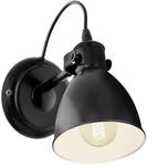 EGLO Wandlampe Priddy, 1 flammige Vintage Wandleuchte im Industrial Design, Retro