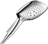 hansgrohe Raindance Select E - Duschkopf, Handbrause mit 3 Strahlarten, eckige